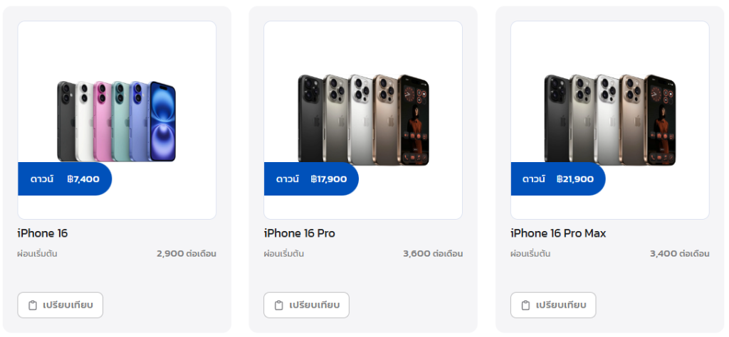 iPhone 16 Series Product List